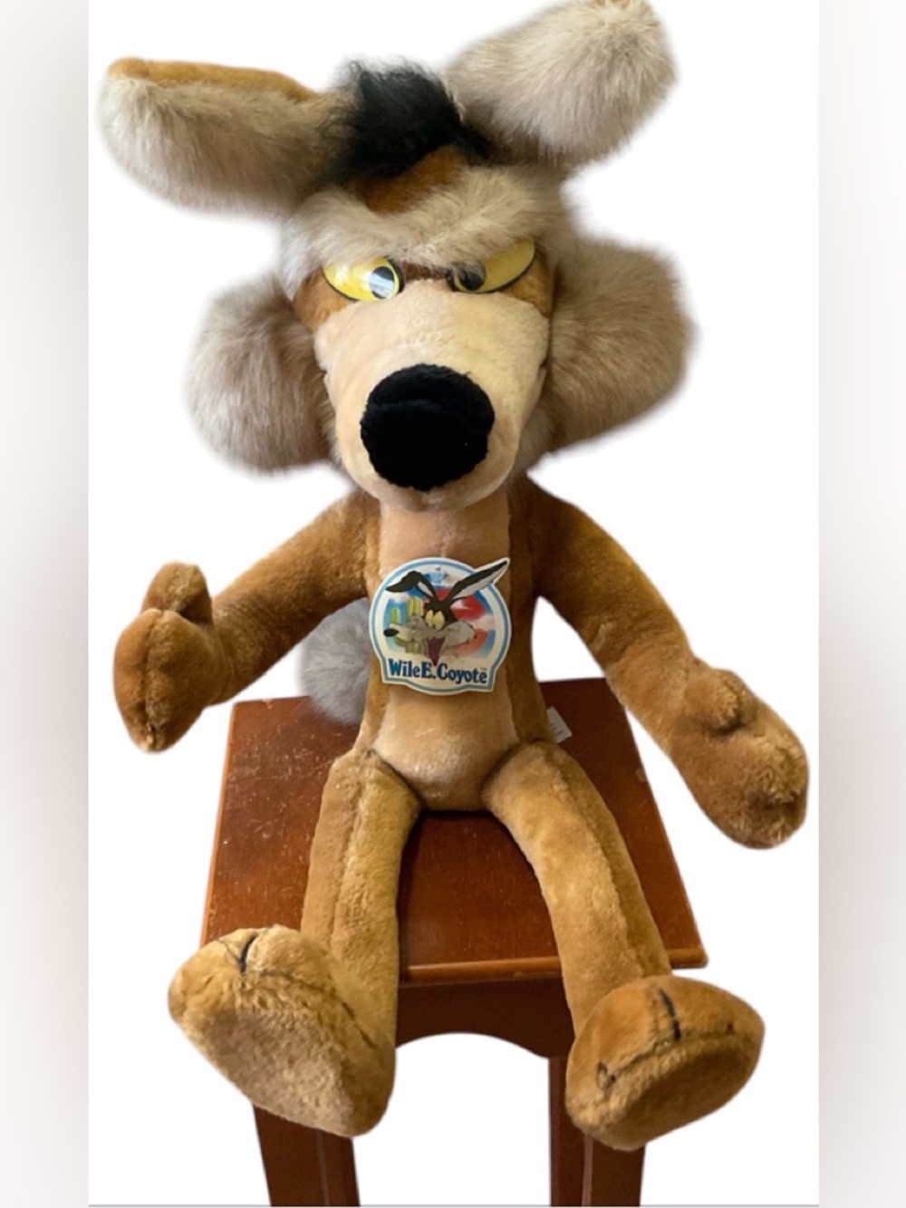 Vtg Wile E Coyote Big Plush Stuffed 24K Brand 1993 Tag Attached